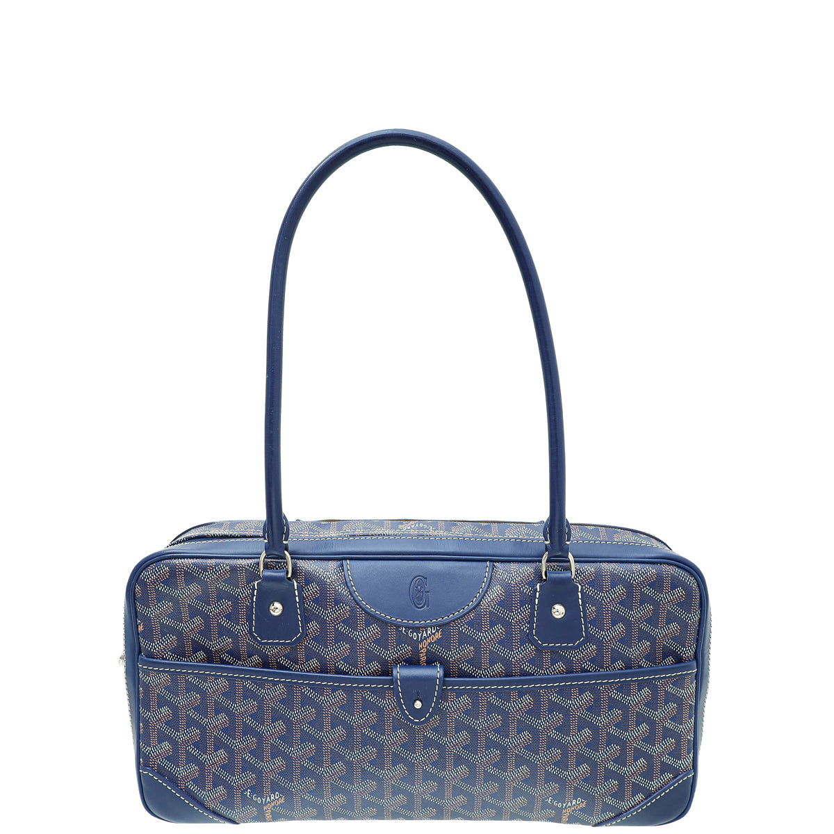 Goyard Navy Blue Goyardine Saint Martin Bag-Goyard-THE CLOSET