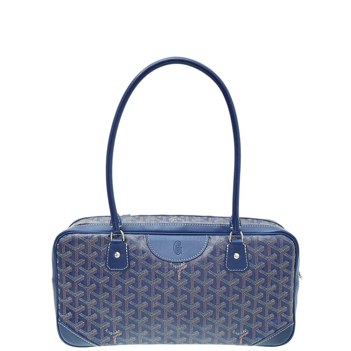 Goyard Navy Blue Goyardine Saint Martin Bag-Goyard-THE CLOSET