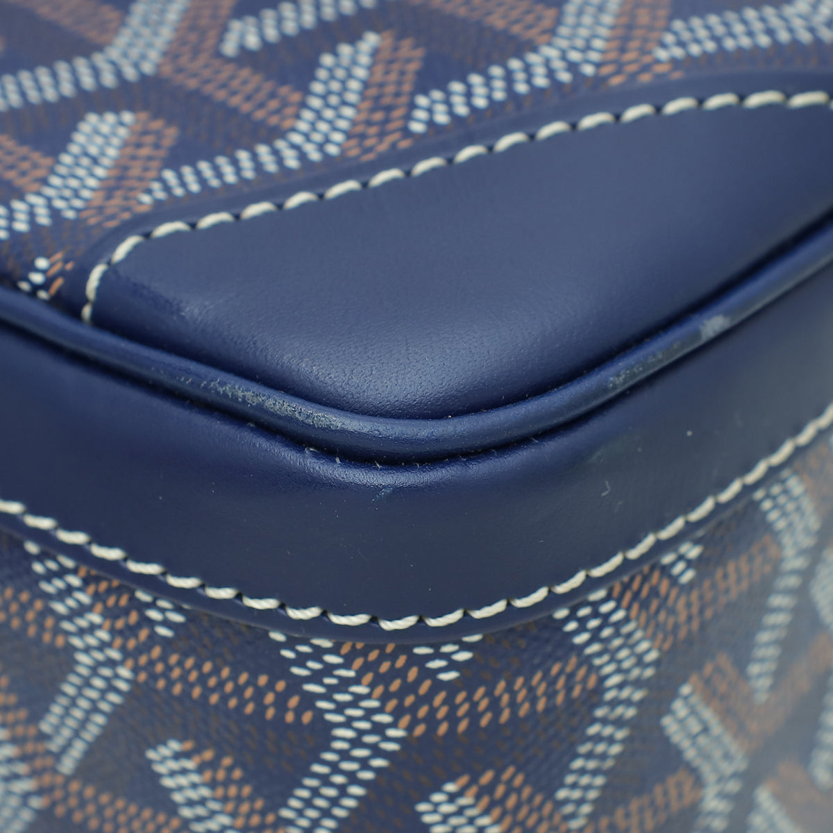 Goyard Navy Blue Goyardine Saint Martin Bag