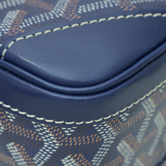 Goyard Navy Blue Goyardine Saint Martin Bag