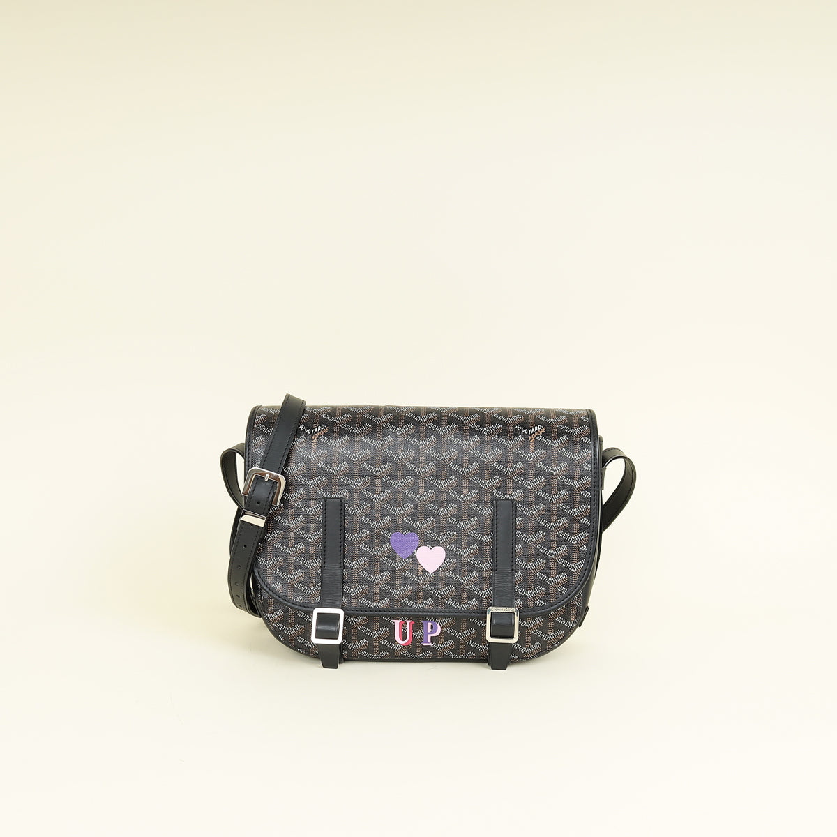 Goyard Black Goyardine MM Belvedere Messenger Bag