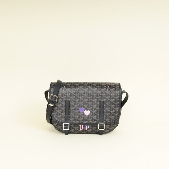 Goyard Black Goyardine MM Belvedere Messenger Bag