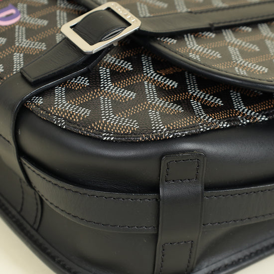 Goyard Black Goyardine MM Belvedere Messenger Bag
