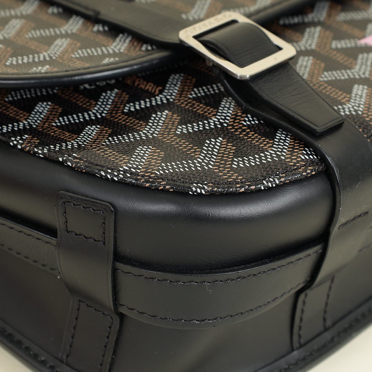 Goyard Black Goyardine MM Belvedere Messenger Bag