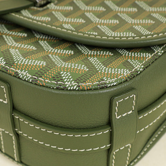 Goyard Khaki Goyardine Belvedere PM Messenger Bag