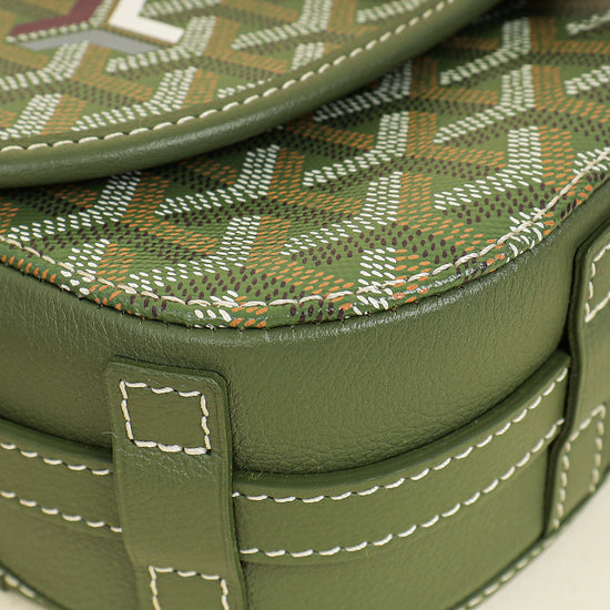Goyard Khaki Goyardine Belvedere PM Messenger Bag