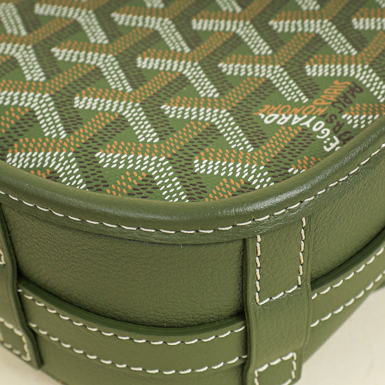 Goyard Khaki Goyardine Belvedere PM Messenger Bag