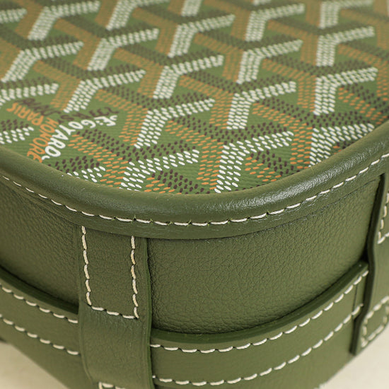 Goyard Khaki Goyardine Belvedere PM Messenger Bag