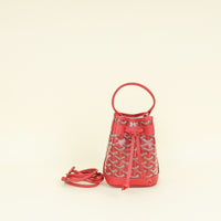 Goyard Red Goyardine Petit Flot Mini Bucket Bag