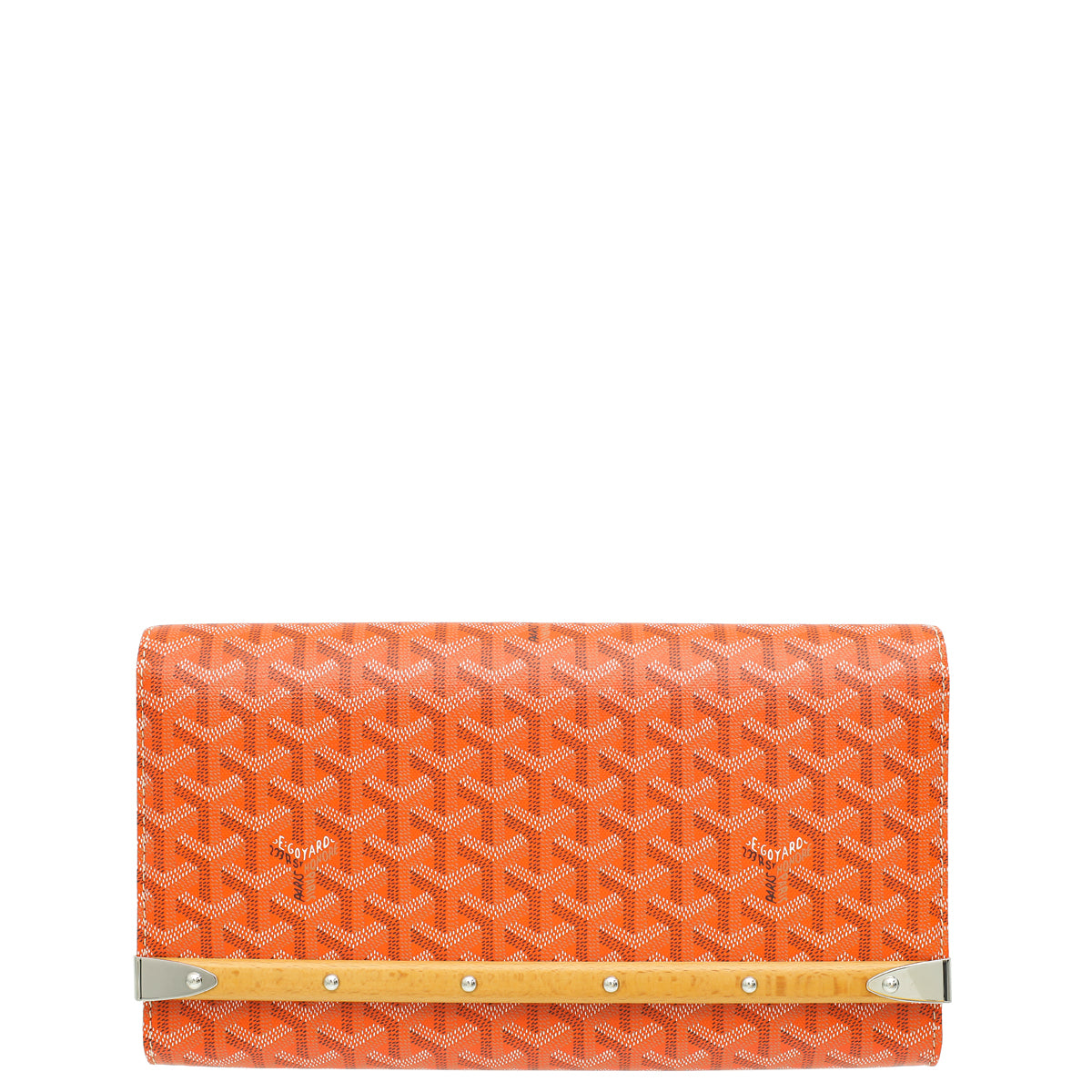 Goyard Orange Goyardine Monte Carlo Clutch