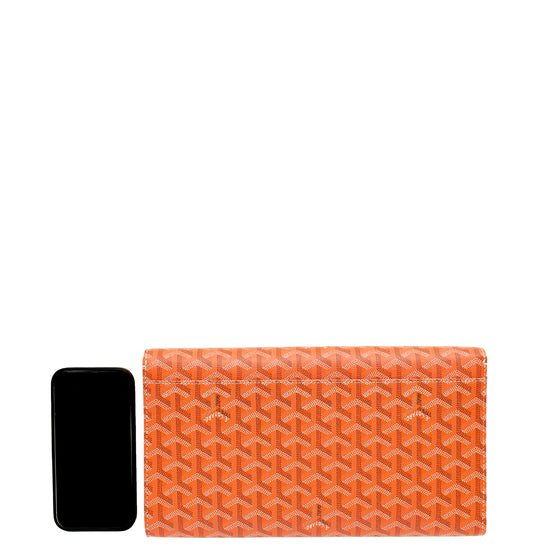 Goyard Orange Goyardine Monte Carlo Clutch