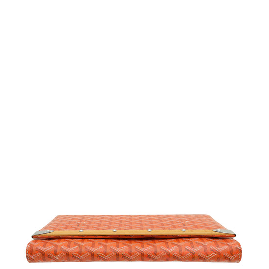 Goyard Orange Goyardine Monte Carlo Clutch