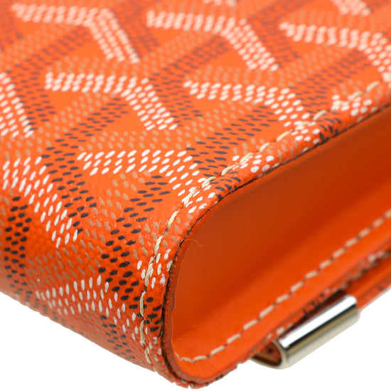 Goyard Orange Goyardine Monte Carlo Clutch