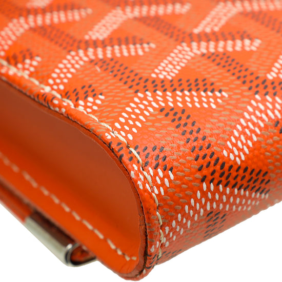 Goyard Orange Goyardine Monte Carlo Clutch