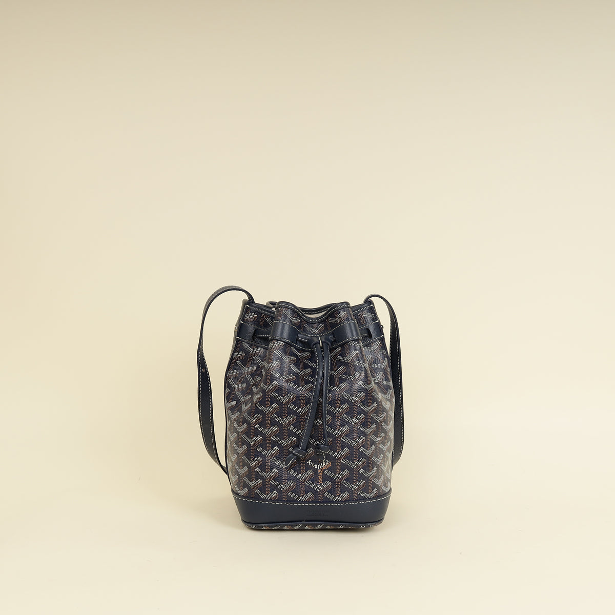 Goyard Navy Blue Goyardine Petit Flot Bucket Bag-Goyard-THE CLOSET