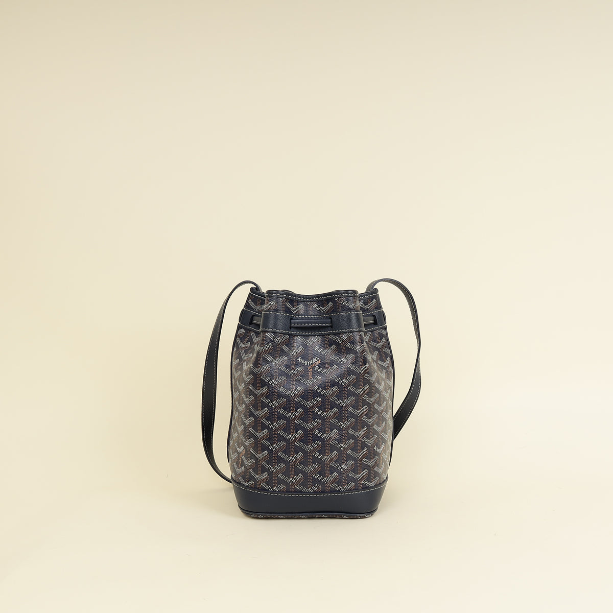 Goyard Navy Blue Goyardine Petit Flot Bucket Bag-Goyard-THE CLOSET