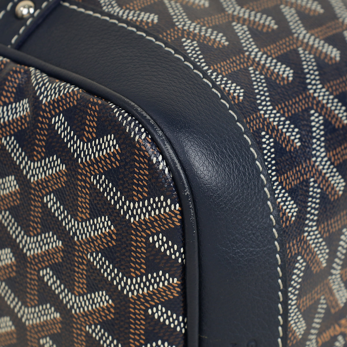 Goyard Navy Blue Goyardine Petit Flot Bucket Bag-Goyard-THE CLOSET