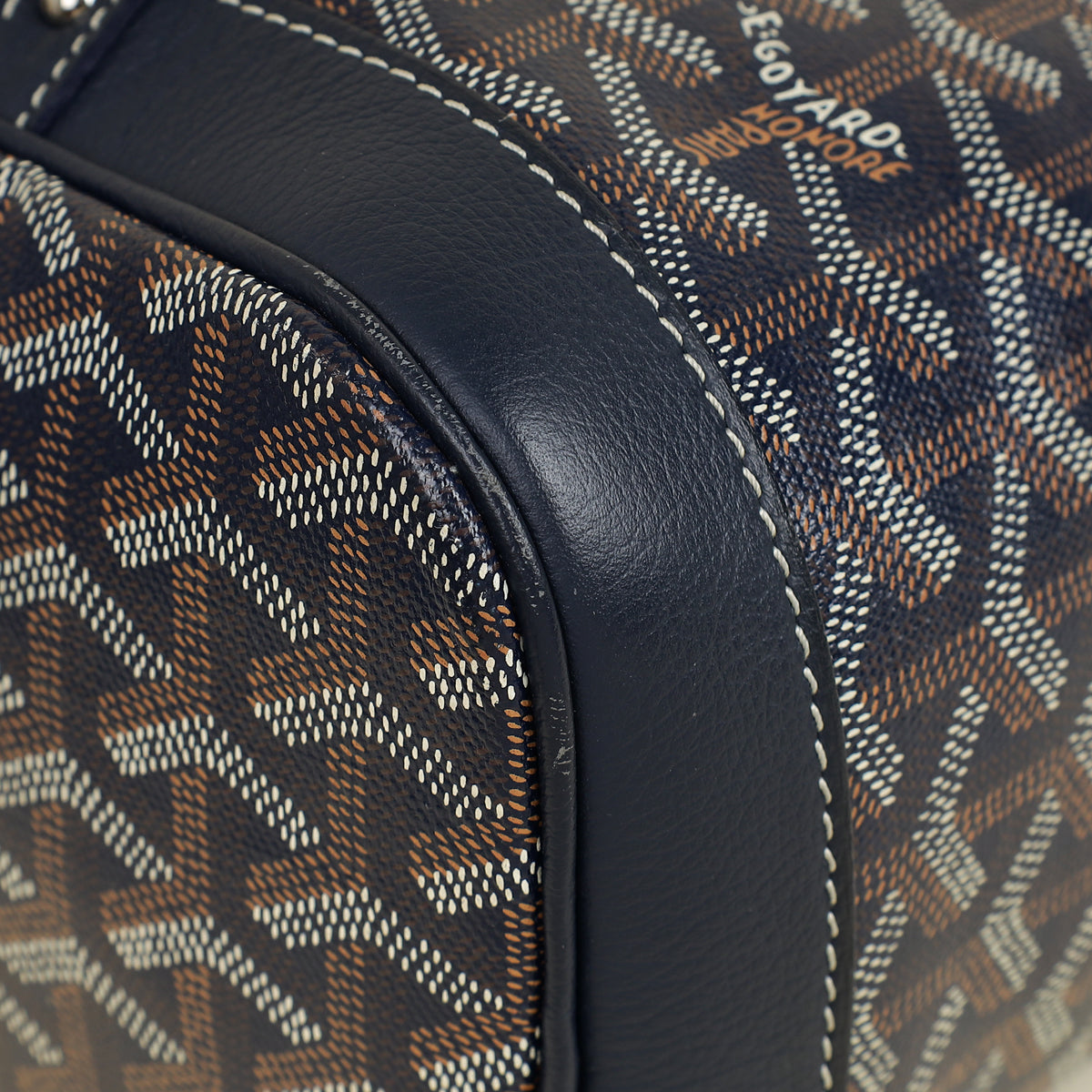 Goyard Navy Blue Goyardine Petit Flot Bucket Bag-Goyard-THE CLOSET