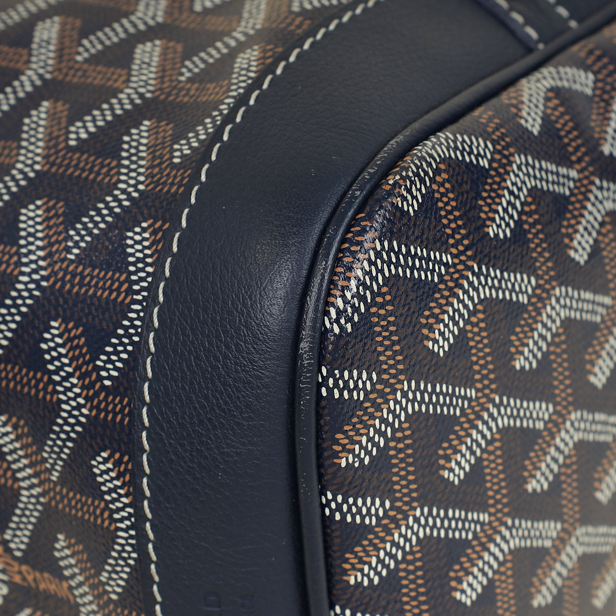 Goyard Navy Blue Goyardine Petit Flot Bucket Bag-Goyard-THE CLOSET