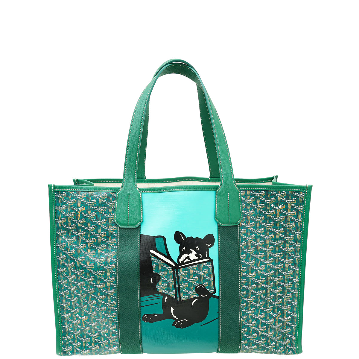 Goyard Green Goyardine Villette MM Tote Bag-Goyard-THE CLOSET