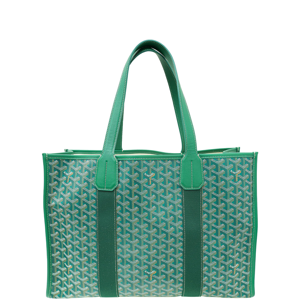 Goyard Green Goyardine Villette MM Tote Bag-Goyard-THE CLOSET