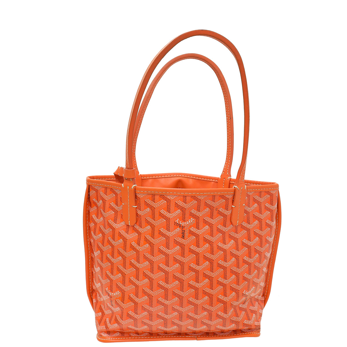 Goyard Orange Goyardine Anjou Mini Bag