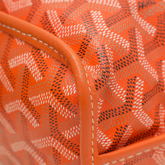 Goyard Goyardine Orange Anjou Mini Reversible Tote Bag Palladium Hardware