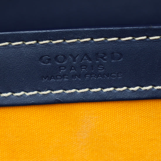 Goyard Navy Blue Goyardine Saigon Bandouliere PM Bag