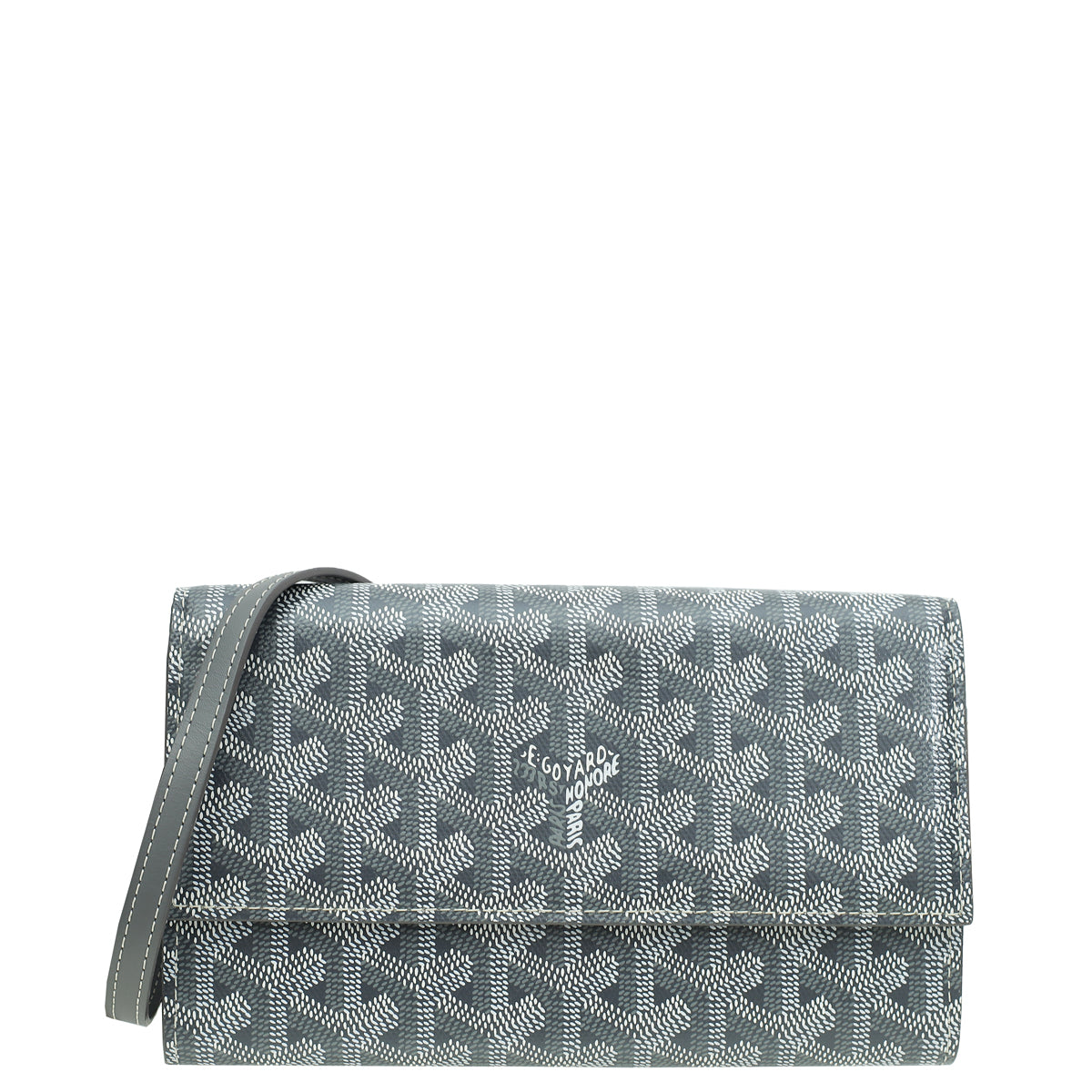 Goyard Grey Varenne Continental Wallet W/ Strap