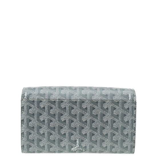 Goyard Grey Varenne Continental Wallet W/ Strap