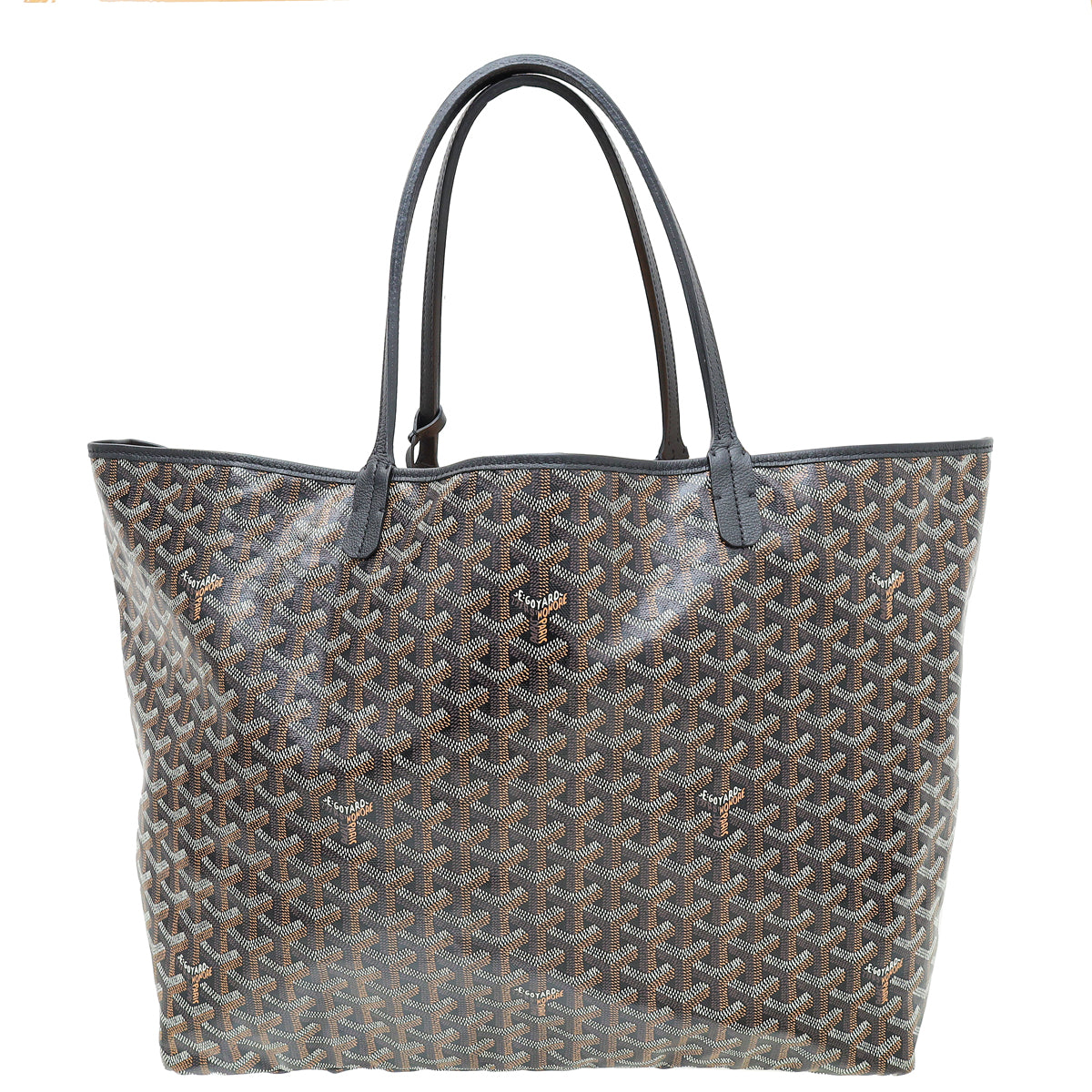 Goyard Black Goyardine Saint Louis GM Tote Bag-Goyard-THE CLOSET