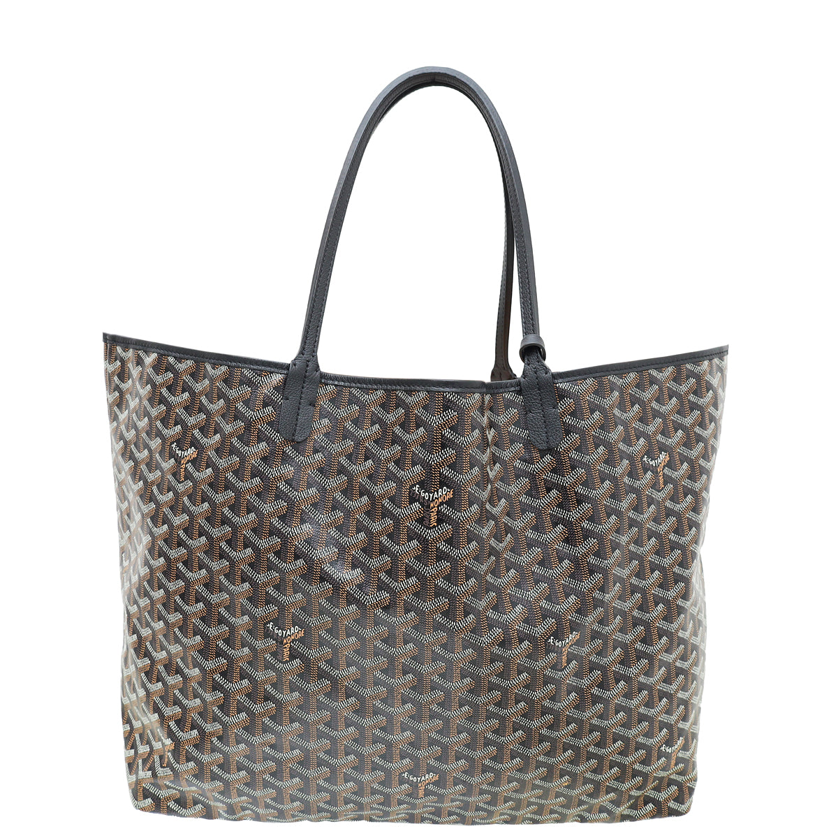 Goyard Black Goyardine Saint Louis GM Tote Bag-Goyard-THE CLOSET