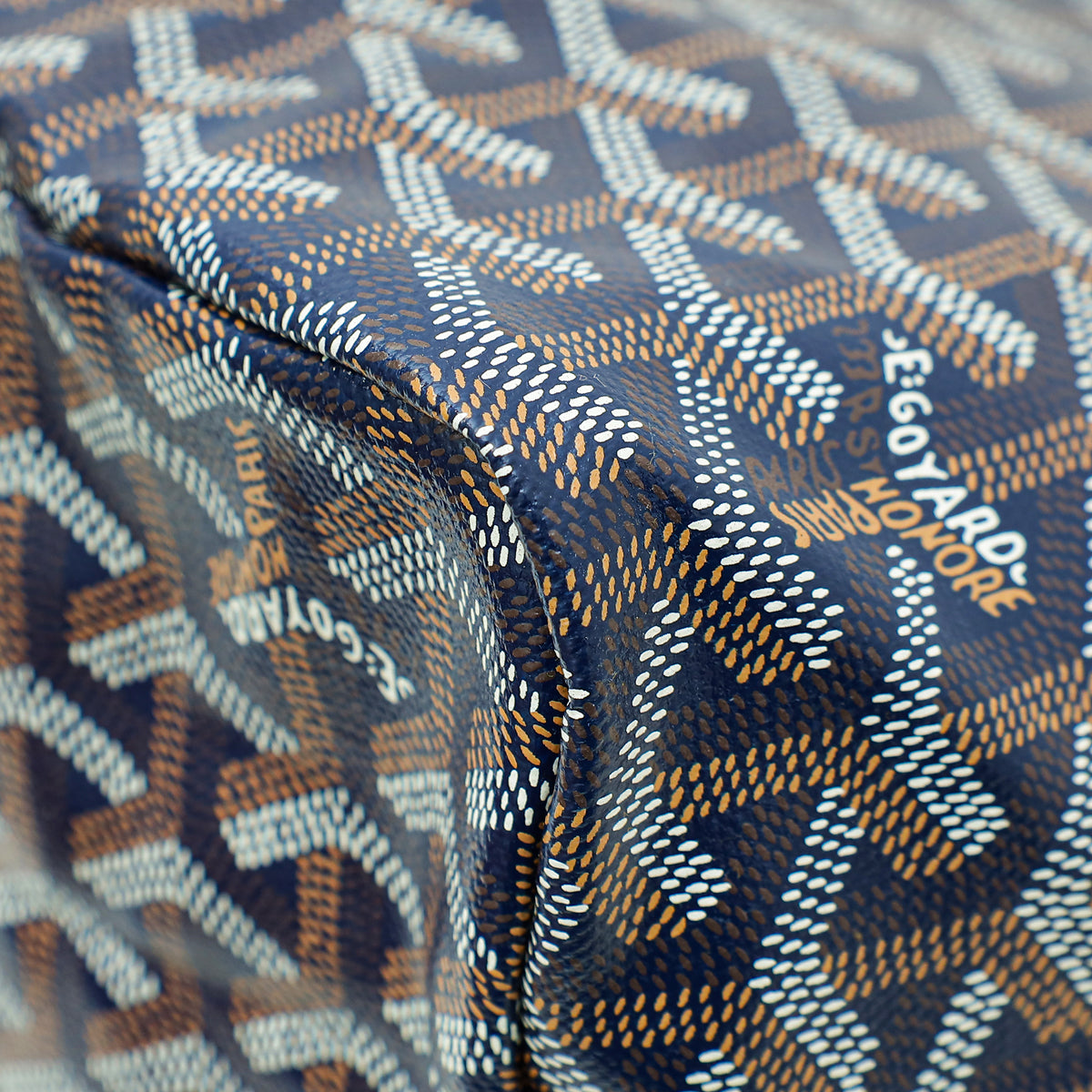 Goyard Navy Blue Goyardine Saint Louis PM Bag