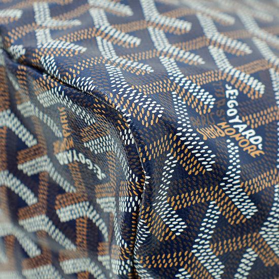 Goyard Navy Blue Goyardine Saint Louis PM Bag