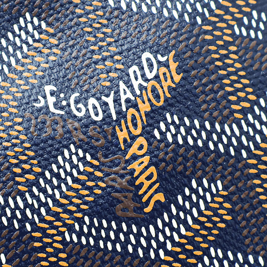 Goyard Navy Blue Goyardine Saint Louis PM Bag