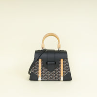 Goyard Black Goyardine Saigon PM Structure Bag