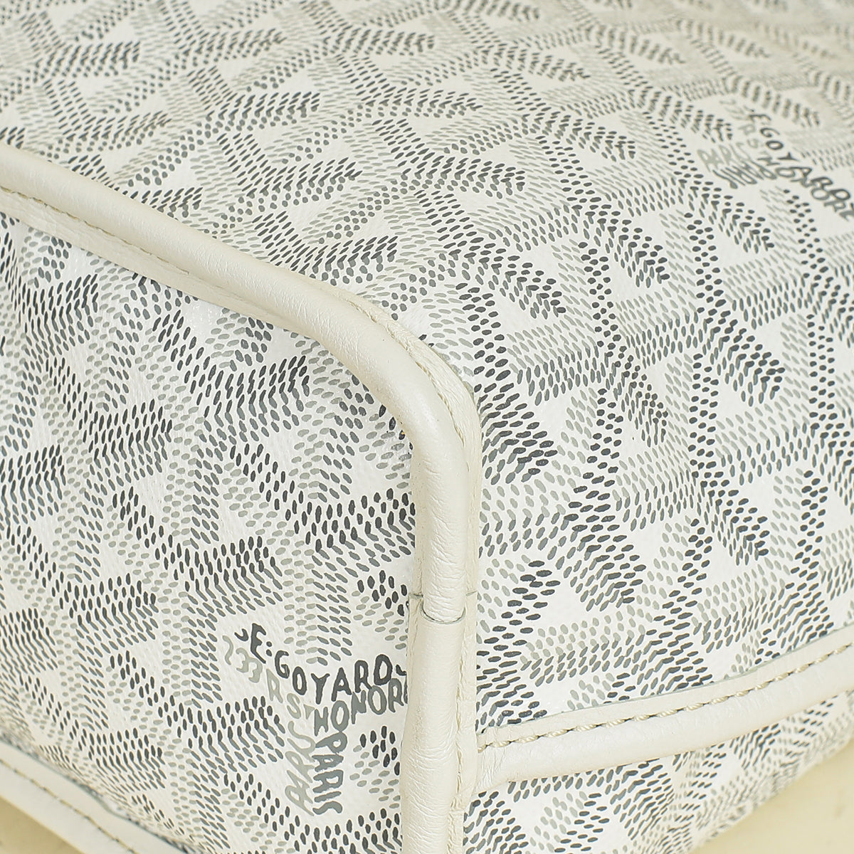 Goyard White Reversible Anjou Mini Bag