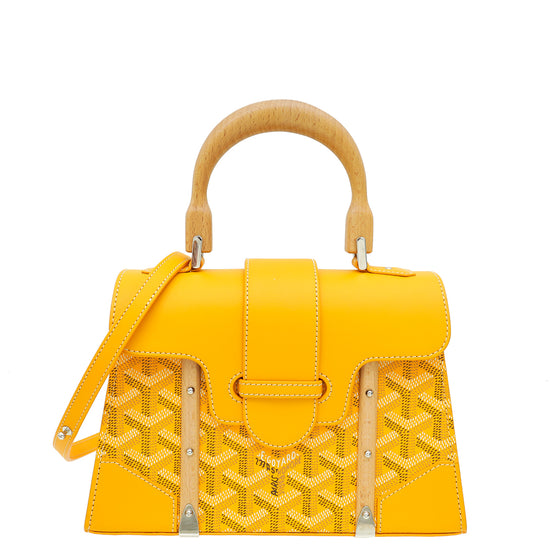 Goyard Yellow Goyardine Saigon Structure Mini Bag