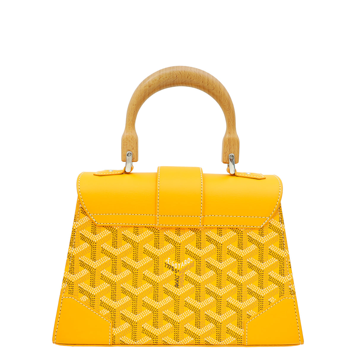 Goyard Yellow Goyardine Saigon Structure Mini Bag