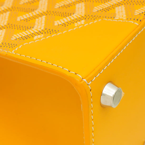 Goyard Yellow Goyardine Saigon Structure Mini Bag