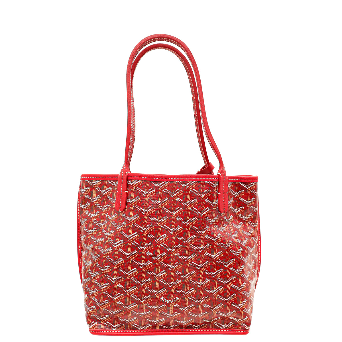 Goyard Red Goyardine Anjou Mini Reversible Bag