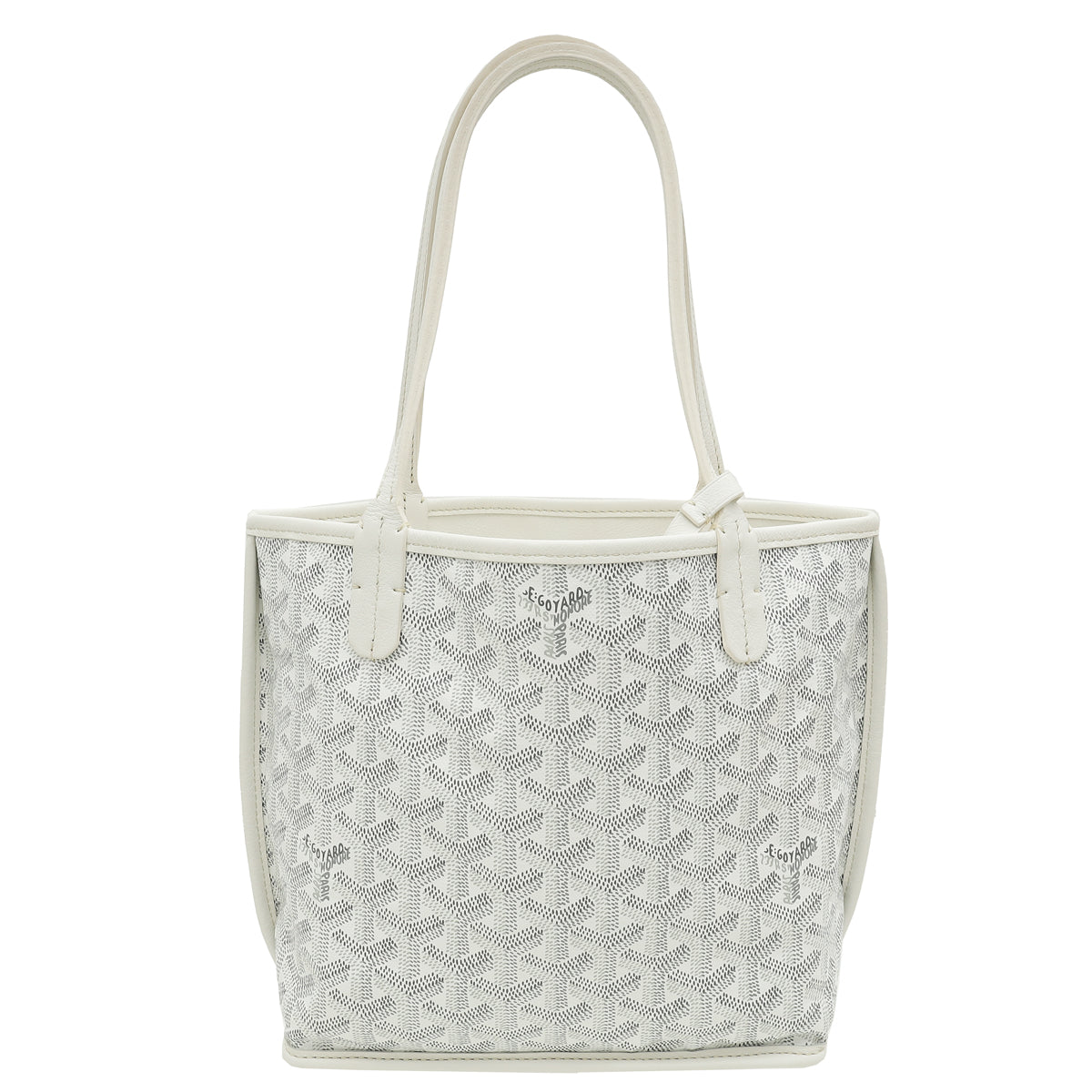 Goyard White Goyardine Anjou Mini Reversible Bag