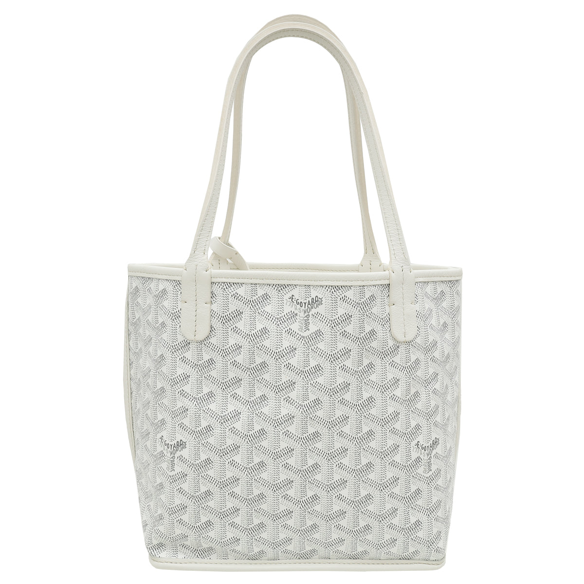Goyard White Goyardine Anjou Mini Reversible Bag-Goyard-THE CLOSET