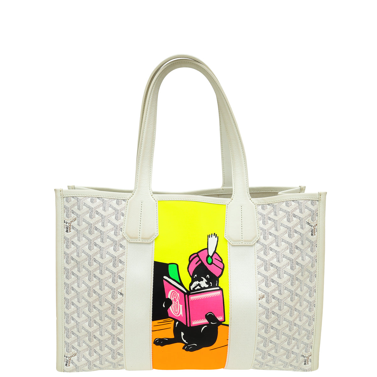 Goyard White Multicolor Goyardine Villette PM Bag