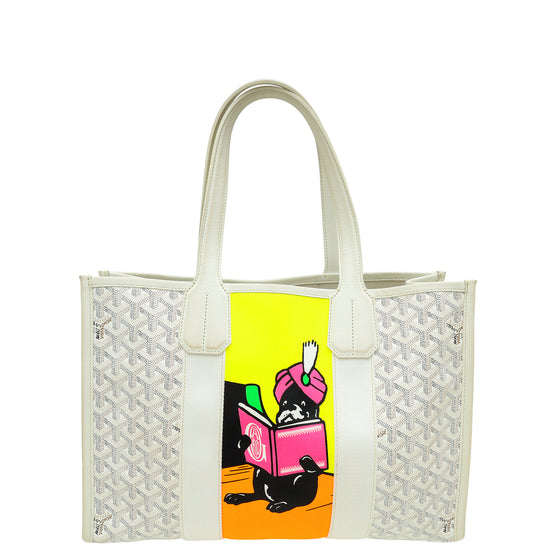 Goyard White Multicolor Goyardine Villette PM Bag