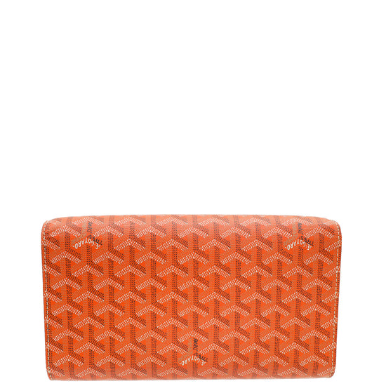 Goyard Orange Goyardine Monte Carlo PM Clutch