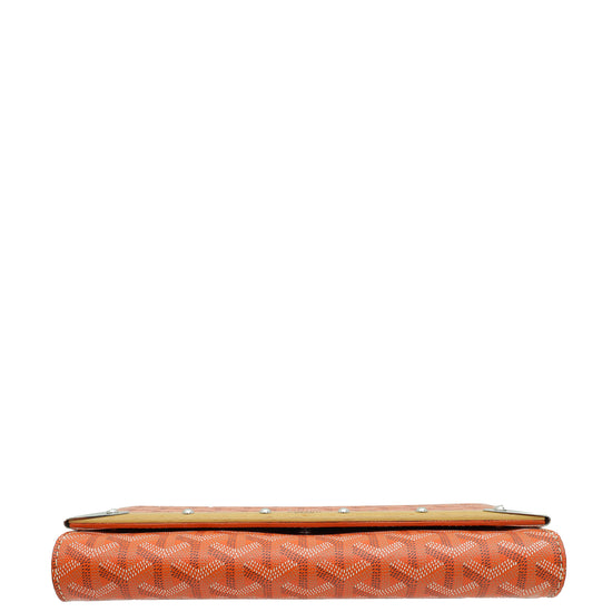 Goyard Orange Goyardine Monte Carlo PM Clutch