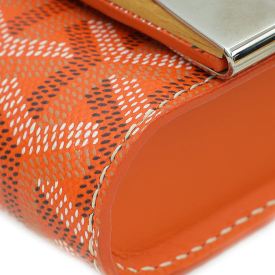 Goyard Orange Goyardine Monte Carlo PM Clutch