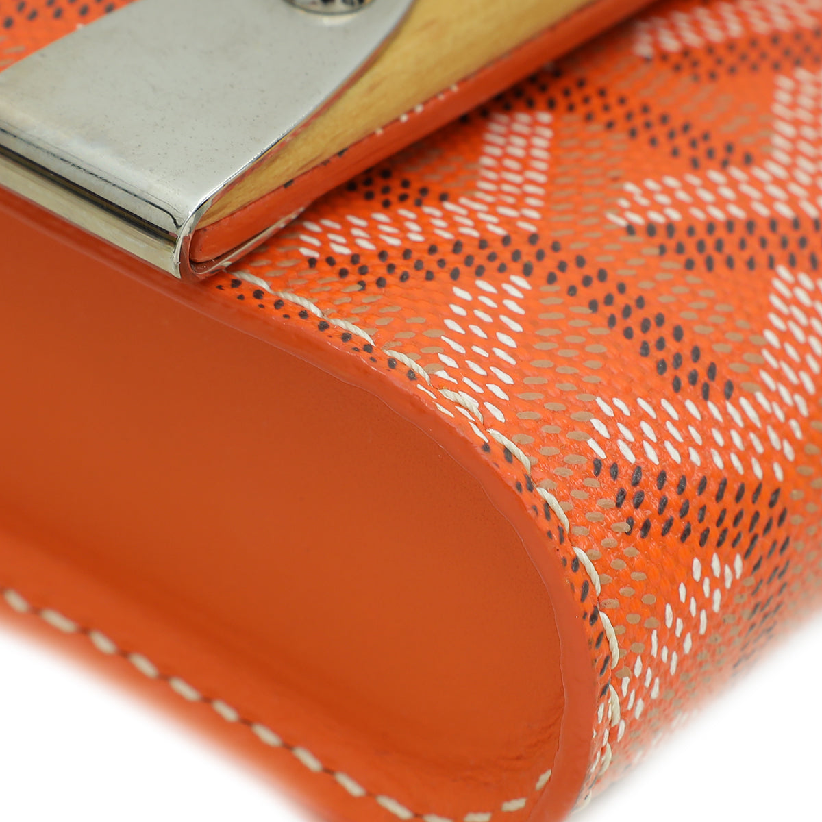 Goyard Orange Goyardine Monte Carlo PM Clutch