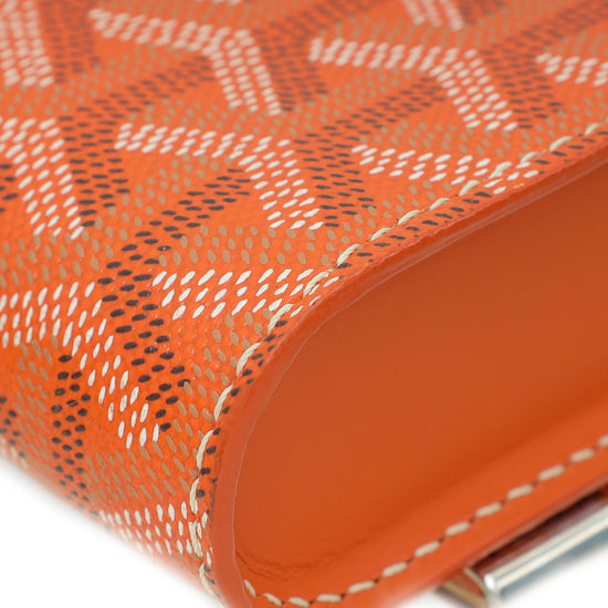 Goyard Orange Goyardine Monte Carlo PM Clutch